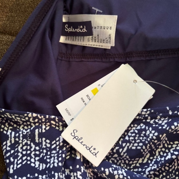 Splendid One Piece Swimsuit Halter Navy Blue Women's Size M NWT - Picture 3 of 3